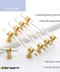 30 Pack Six And A Quarter Inch Clear Acrylic Cabinet Pulls With Matte Gold Finish for kitchen cupboards and bathrooms
