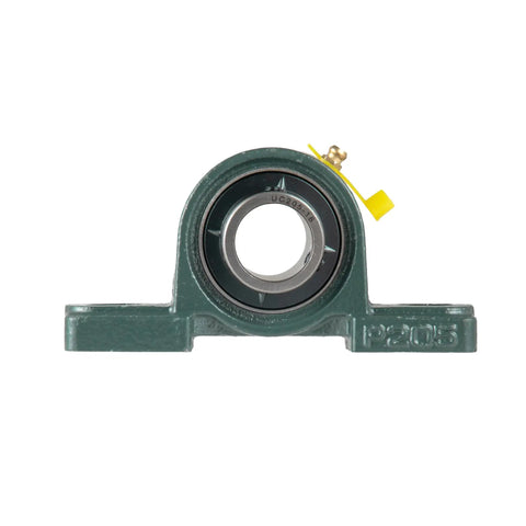 Two Pack Pro Grade Pillow Block Mounted Ball Bearing UCP205 With 25mm Bore Self Aligning front view