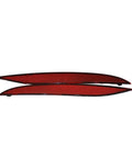 Slick Rear Bumper Reflectors Red Marker Lens Trim Pair Left And Right Side for Tesla Model X, sleek design, easy install.