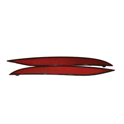Slick Rear Bumper Reflectors Red Marker Lens Trim Pair Left And Right Side for Tesla Model X, sleek design, easy install.