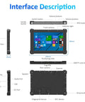 Detailed interface layout of Heavy Duty 10.1 Inch Rugged Tablet Running Windows 11 Pro With Intel Core I5 Chipset.