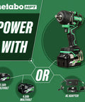36V Cordless Half Inch Mid-Torque Impact Wrench Kit With Case Two Lithium Batteries And Fast Charger Brushless Motor