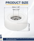 Pro Grade White Roller Idler Bearing Pulleys For Smooth Rolling Sliding Doors Heavy Duty Plastic Shells With Sealed Steel Bearings 4 Pack product size 35mm diameter