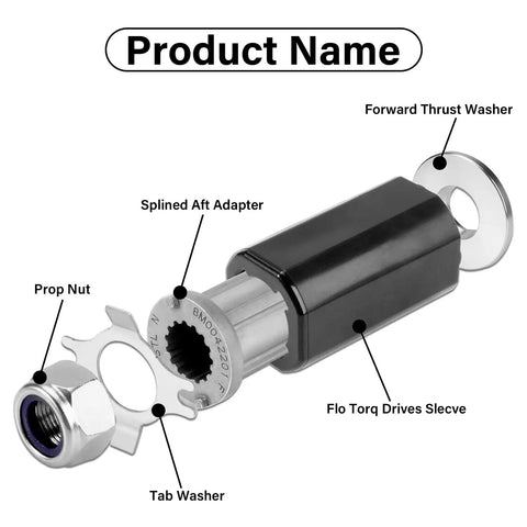 Flo Torq II Hub Kit Replacement For Mercruiser Alpha One Bravo One Mercury Mariner Outboard Motors 60 To 300 HP 15 Spline Propeller Installation Parts OEM Replacement 835257K1 Durable Marine Grade Easy Install Plug And Play