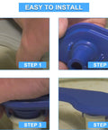 Installation steps for Dishwasher Lower Spray Arm With Heat Shield Food Grade PP Heavy Duty Easy Install.