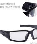 Rock Solid Safety Glasses Five Pack Brown Frame With Sct Reflect Fifty Lens And Antiscratch Coating For Construction Shop Gear Up With Kickin Glare Reduction And Hella Durable Protective Eyewear For Work And Outdoor Adventures, dual cam integrated hinge for a secure fit.