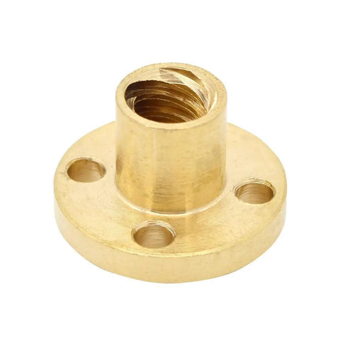 Two Pack Brass Nut For T8x8 Lead Screw 8mm Diameter Acme Thread 2mm Pitch 4 Start 8mm Lead For 3D Printer Z Axis
