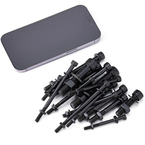 434 Piece Metric Bolt Kit With M5 M6 M8 M10 M12 Screws Nuts Washers And Hex Socket Head Cap Screws Grade 12.9 Steel Cylindrical Heads