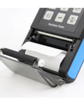 Heavy Duty Portable Digital Metal Hardness Tester With Dual Wireless And Cable Probes Software Included Crisp Lcd Display showing paper roll.