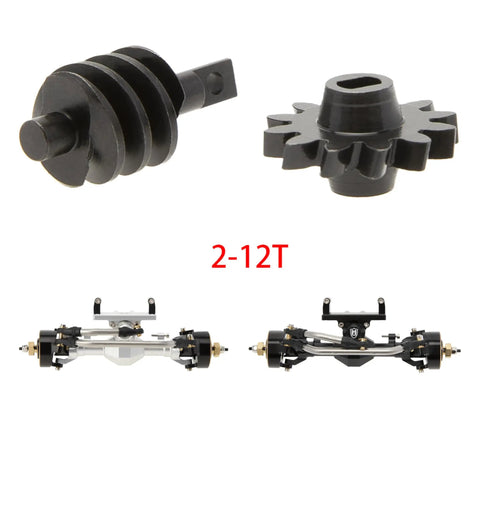Helical Differential Gear Set For Isokinetic 3 Section CVD Front Axle 2 To 12T Fits SCX24 Crawlers CNC Machined components