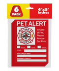 Pet Rescue Inside Sticker For Home Safety, Fire Emergency Alert Decal For Doors And Windows, 5x4 Inch Vinyl Sign