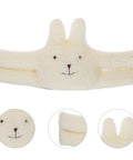 Cute White Fluff Door Stopper With Anti Slam Clip, Noise Reduction, Punch Free Design For Office And School Doors