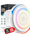 Bathroom Exhaust Fan With Light And RGB Lights All In One Remote Control 2 Way Air Circulation 6 Speed Settings DC Motor 3000 RPM