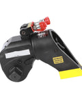 Badass Hydraulic Torque Wrench With 1 Inch Square Drive And 700 Bar Pressure Setting For Smooth Hands Free Operation And Straight Fire Torque Power In Real Tight Spots Daily, showing the side view and connection details.
