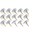 Screw-On Felt Furniture Gliders 18mm To 28mm Chair Leg Pads with screws, side view showing felt surface, 30 pieces set