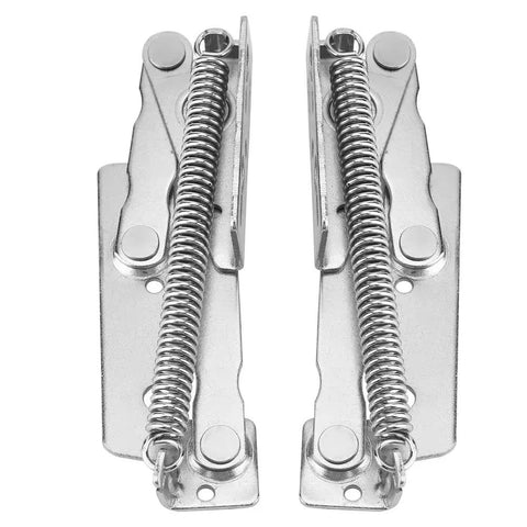 2 Pack Under Cabinet Lift Up Spring Hinges Heavy Duty Steel 80 Degree Angle Easy Install For Cabinet Doors Cupboard Closet Wardrobe Durable