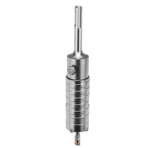 No Nonsense Heavy Duty 1.5 Inch Concrete Hole Saw With SDS Plus Shank and Four Inch Extension Rod - durable SDS plus shaft.
