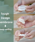 Hands demonstrating tough design membrane of silicone diaphragm in Backflow Protector Set For Spectra S2 S1 And 9 Plus Synergy Gold Breast Pumps Replacement Pump Parts