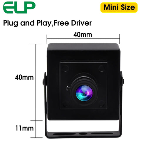 5 Megapixel USB Camera Workhorse With 3.6mm Fixed Lens For Machine Vision And Engraving, Aluminum Case, OV5640 Sensor