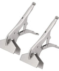 2 Piece 10 Inch Locking Sheet Metal Clamps Heavy Duty Carbon Steel Welding Vise With Lock It Down Adjustable Jaw close-up