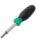 6 In 1 Multi Bit Screwdriver And Nut Driver Tool With Cushioned Grip For DIY Home Projects Slotted And Phillips Bits Includes Nut Drivers