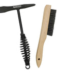 Heavy Duty Welding Chipping Hammer With Coil Spring Handle For Shock Absorption, 10.5 inch, includes 10 inch wire brush, black