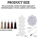 Leather Repair Kit For Vinyl And Leather Quick Drying Filler With Easy Color Matching, includes repair gel, palette, tools