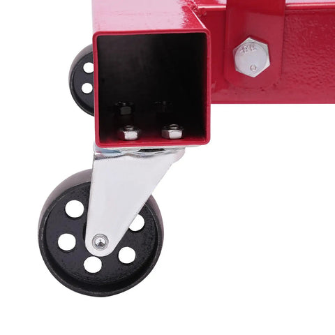 Smooth rolling wheel of Tough as Nails Hydraulic Engine Hoist 1 Ton Cherry Picker Shop Crane with carbon steel frame.