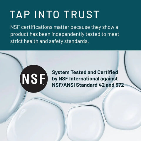 NSF certified Under Sink Water Filter System AP200 With Full Flow 1.75 GPM Connects To Cold Water Faucet And Cuts Chlorine Taste