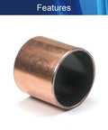 Rock Solid Oilless Sleeve Bearing 40mm X 44mm X 40mm Length Plain Bushing made from bronze composite, showcasing smooth interior finish.