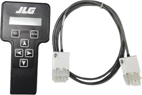 Pro Level Handheld Analyzer And Cable Kit For Heavy Equipment featuring buttons and connectors for JLG diagnostic use.