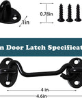 4 Inch Barn Door Latch Lock Kit With Eye Hook Sliding Door Lock Hardware Screws Included Rust Resistant Metal Gate Latch