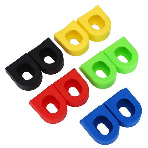 MTB Crank Arm Boots Silicone Sleeve Protectors Pack Of Two Durable Soft Cover For Bike Crank Guards in multiple colors