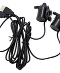 Quiet Brushless Submersible Sump Pump With Slick DC Motor And Easy USB Hookup For Smooth Operation and No Fuss Durability For All Your Home Water Projects with black USB cords.