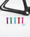Ride Ready 30 Piece M5 Bike Bottle Cage Bolts Kit With Aluminum Socket Head Screws For Road Mountain City Bikes Water Bottle Holder Bracket Mounting Hardware Quick Install And Thread Wear Prevention, colorful M5 bolts for bike bottle cage mount