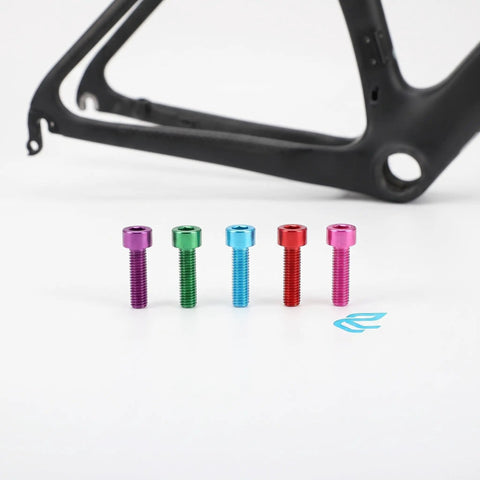 Ride Ready 30 Piece M5 Bike Bottle Cage Bolts Kit With Aluminum Socket Head Screws For Road Mountain City Bikes Water Bottle Holder Bracket Mounting Hardware Quick Install And Thread Wear Prevention, colorful M5 bolts for bike bottle cage mount