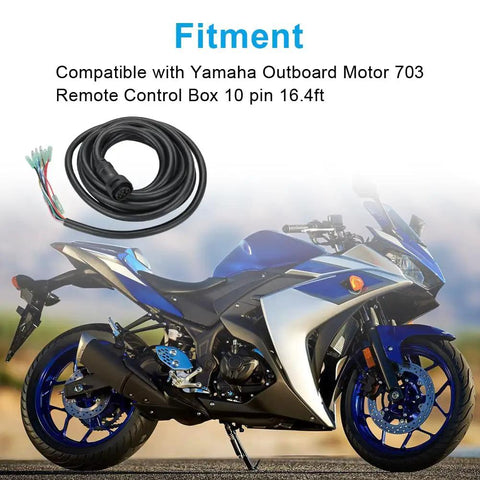 Cable Main Wire Harness For Yamaha Outboard Motor Remote Control Box 10 Pin 16.4 Feet Marine Electrical Harness with motorcycle