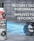 Delicate MAF Sensor Cleaner Spray With Professional Formula That Cleans Without Residue, Safely Removes Buildup For Accurate Readings, And Boosts Engine Performance, Fuel Efficiency, And Throttle Response Pack One bottle next to mass air flow sensor