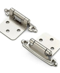 Self Closing Spring Hinge With Screws For Overlay Cabinet Doors Gold Finish Flush Mount Hardware 2 Pack Easy Install