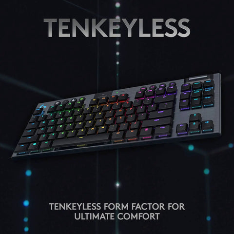 Game Changing Tenkeyless Wireless Mechanical Gaming Keyboard Featuring Crisp Tactile Switches Slick Syncable RGB Lighting