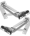 Spring Lift Up Hinge Set 80 Degree For Folding Sofas Beds And Cabinets Durable Stainless Steel Hinges, two pack close-up view