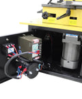 Pro Grade Electric Saw Blade Sharpener For Welding And Hacksaw Teeth With Built In LED Lamp and Premium Diamond Grinding Wheel internals.
