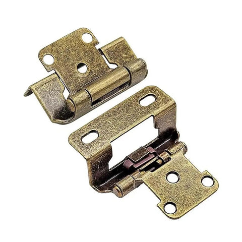 Half Inch Overlay Cabinet Hinges Polished Chrome Self Closing Semi Concealed Hinges For Face Frame Cabinets