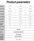 Vertical Axis Wind Turbine Generator Kit 200 Watt 24 Volt Outdoor Power Producer specifications table with rated power details.