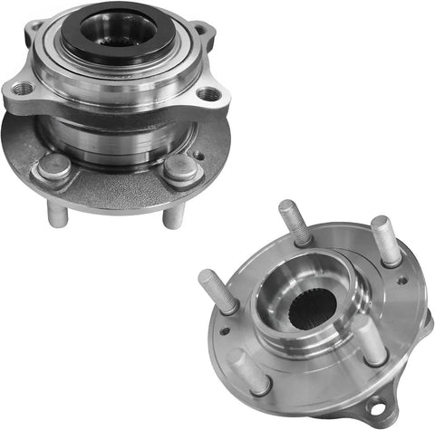Plug And Play Front Wheel Bearing Hub Kit For Hyundai Sonata Tucson Kia Optima Sportage Includes 2 Front Hubs And 2 Lower Ball Joints Fits 5 Bolt Pattern 4 Bolt Square Flange Front Left And Right Replacement