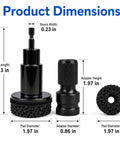 Complete Wheel Hub Resurfacing Kit With Pro Hub Cleaning Tool And Wheel Stud Cleaner dimensions shown in inches