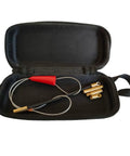 Carrying case with accessories for Fiberglass Fish Tape Reel For Duct Rodder 6mm By 350ft With Brake System And A Beefy Guide Ring