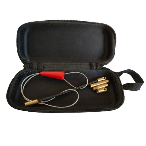 Carrying case with accessories for Fiberglass Fish Tape Reel For Duct Rodder 6mm By 350ft With Brake System And A Beefy Guide Ring