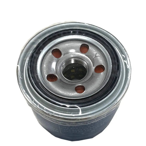 Top view of Hyundai Oil Filter 2630035504 Genuine OEM Universal Fit For Most Hyundai And Kia Models 2006 To 2014 showing threaded connector