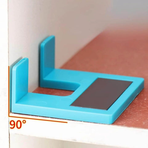 Effortless Magnetic Door Hinge Mate Kit For Quick Tool Free Installations With Magnetic Hinge Jig shown in use at 90 degree angle